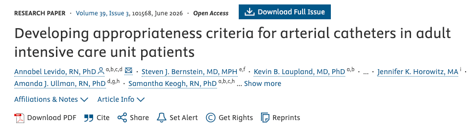 When Should ICU Patients Get an Arterial Line? Building Appropriateness Criteria for Safer, Smarter Use